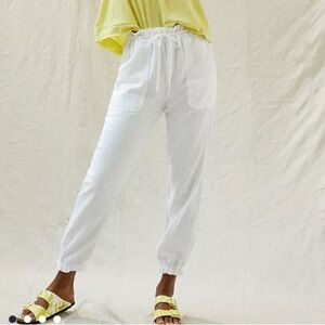 Cloth & Stone XS- Anthropology Elegant White Women's Joggers